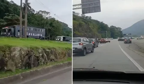 Motoristas voltam na contramão da Imigrantes após suspeita de ação criminosa em Cubatão