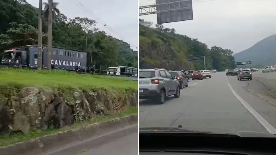 Motoristas voltam na contramão da Imigrantes após suspeita de ação criminosa em Cubatão