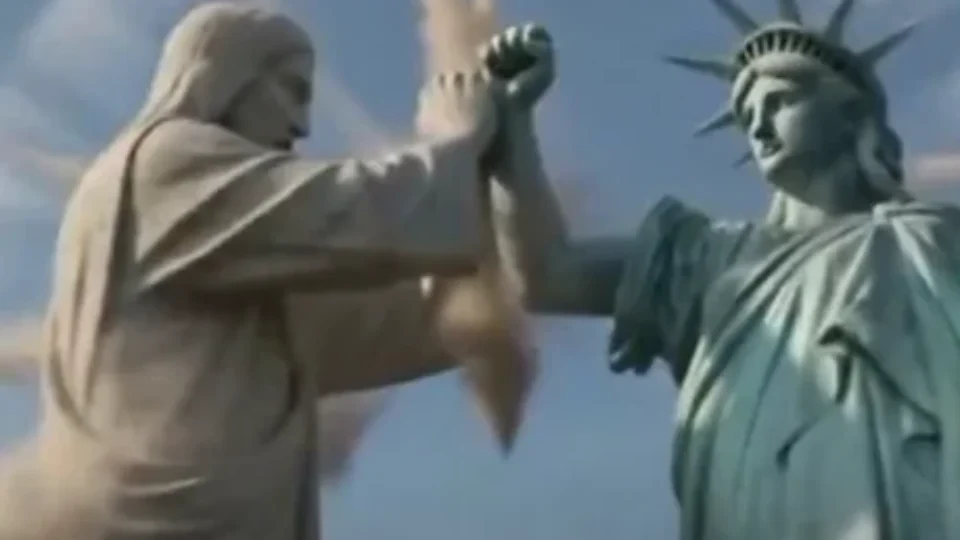 Irã usa IA para criar vídeo de “luta” entre Cristo Redentor e Estátua da Liberdade após ameaça de Trump ao Brasil