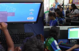 Crianças de escolas públicas remotas do Amapá usam computador pela primeira vez