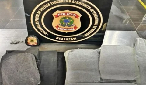Colombiano é preso em flagrante com quatro quilos de cocaína no Aeroporto Internacional Eduardo Gomes, em Manaus