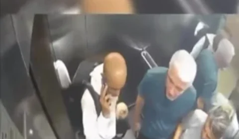 Absurdo em Cuiabá: Policial civil aposentado é flagrado por câmera agredindo idoso de 62 anos dentro de elevador