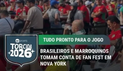 Invasão em Nova Iorque: Brasileiros e marroquinos tomam conta de Fan Fest para acompanhar grande duelo do Mundial
