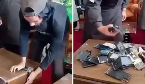 Talibã ordena proibição de smartphones enquanto autoridades mostravam destruir dispositivos