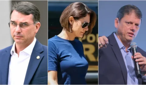 “É uma questão de família”, diz Tarcísio ao minimizar atrito entre Michelle e Flávio Bolsonaro