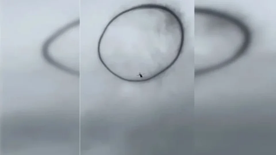 Círculo misterioso surge no céu durante operação da PF contra garimpo ilegal e chama atenção. VEJA VÍDEO