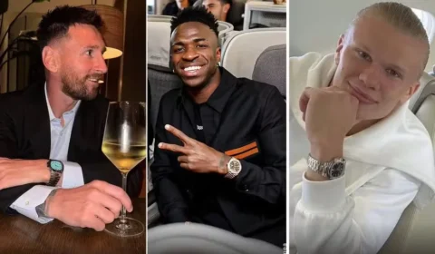 Messi, Vini Jr. e Haaland ostentam relógios milionários