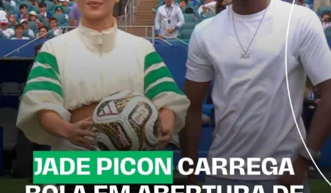 Jade Picon na Copa: veja por que ela levou a bola ao campo hoje