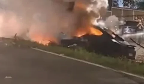 Tragédia em Campinas: Porsche pega fogo após colisão e duas pessoas morrem