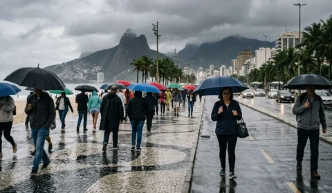 Frente fria traz manhã chuvosa e tarde nublada no Rio nesta quinta-feira
