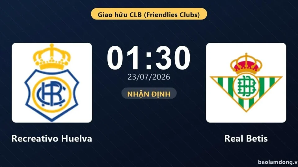 Betis encara o Recreativo de Huelva em amistoso para testar elenco antes da nova temporada