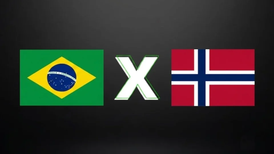Brasil x Noruega mantém horário das 17h no domingo