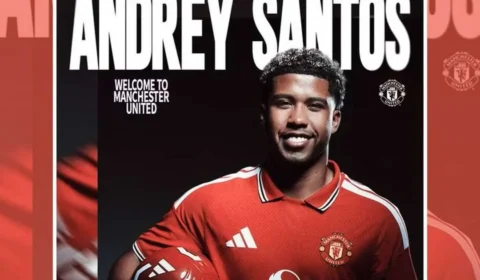Manchester United paga €56 mi por Andrey Santos, ex-Vasco