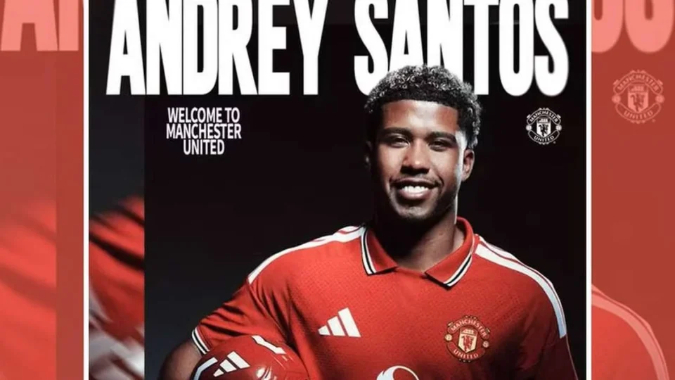 Manchester United paga €56 mi por Andrey Santos, ex-Vasco