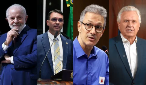 Pesquisa PoderData: Lula empata com Flávio Bolsonaro, Zema e Caiado no 2º turno