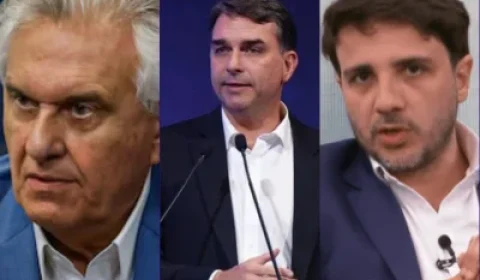 Flávio Bolsonaro vira alvo de Caiado e Renan Santos após reunião com embaixadores: “Vergonha internacional”