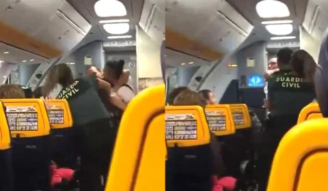 Mulher conta como segurou o marido pelas pernas após passageiro ser parcialmente sugado para fora de avião