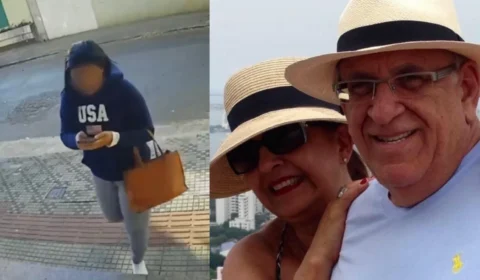 Câmeras registram suspeita antes e depois de casal de idosos ser encontrado morto em BH; veja vídeos