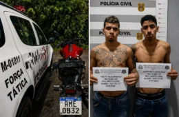 Exclusivo: Dupla suspeita de série de assaltos é presa após perseguição e queda de moto na Zona Sul de São Paulo