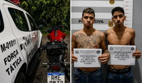Exclusivo: Dupla suspeita de série de assaltos é presa após perseguição e queda de moto na Zona Sul de São Paulo