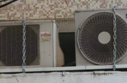 Comerciantes acorrentam aparelhos de ar-condicionado para tentar evitar onda de furtos no Rio