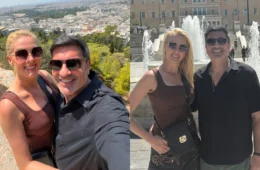 Ana Hickmann e Edu Guedes vivem romance de luxo na Grécia e transformam viagem em vitrine de amor e estilo