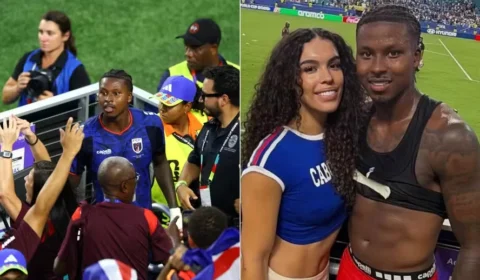 Quem é a mulher abraçada por jogador de Cabo Verde após golaço? Cena viraliza na Copa