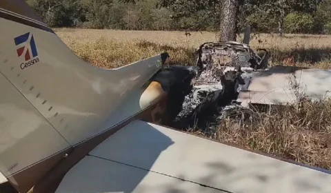 Avião com 300 kg de cocaína cai em fazenda e piloto foge