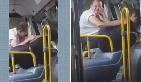 briga entre motorista e passageira dentro de ônibus no Rio; confusão termina com mordida