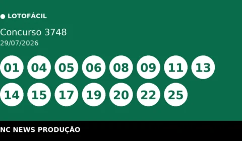Resultado da Lotofácil 3748 de 29/07: confira as dezenas