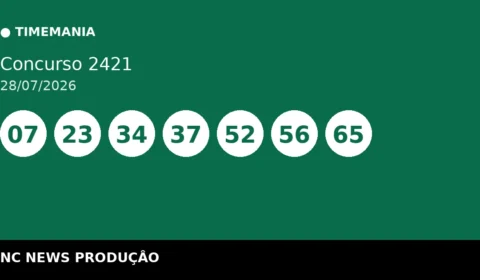 Resultado da Timemania 2421 de 28/07: confira as dezenas