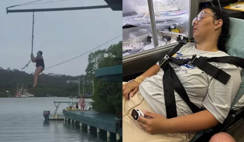 Salto de férias termina em resgate de helicóptero: turista sofre grave lesão em tirolesa durante cruzeiro em Honduras