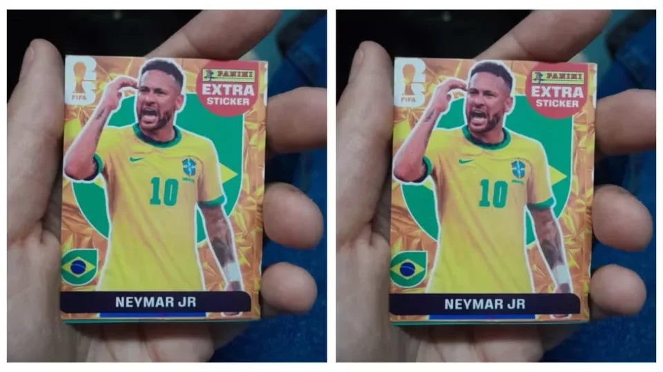 Passageira compra figurinhas vendidas como oficiais em trem da CPTM e encontra card de Neymar de 2022 dentro do pacote