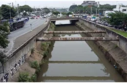 Mulher é resgatada com vida após cair no Rio Tamanduateí no Centro de SP