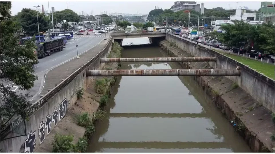 Mulher é resgatada com vida após cair no Rio Tamanduateí no Centro de SP