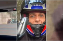 Vídeo registra assalto em SP e mostra ladrão apontando arma para carro blindado após buzina de motorista