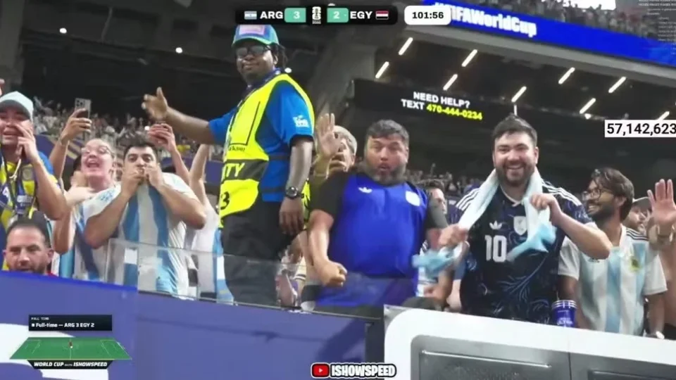 IShowSpeed sofre novo ataque racista durante jogo da Argentina; veja as imagens