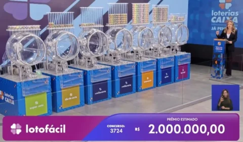 Lotofácil 3724: três apostas acertam as 15 dezenas e dividem prêmio de R$ 2 milhões