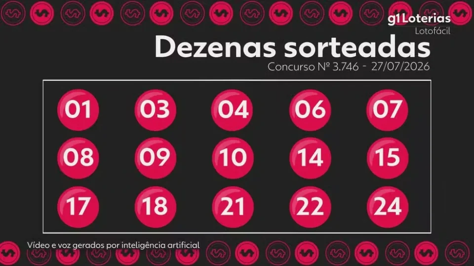 Lotofácil 3746: números e prêmio de R$ 9 milhões