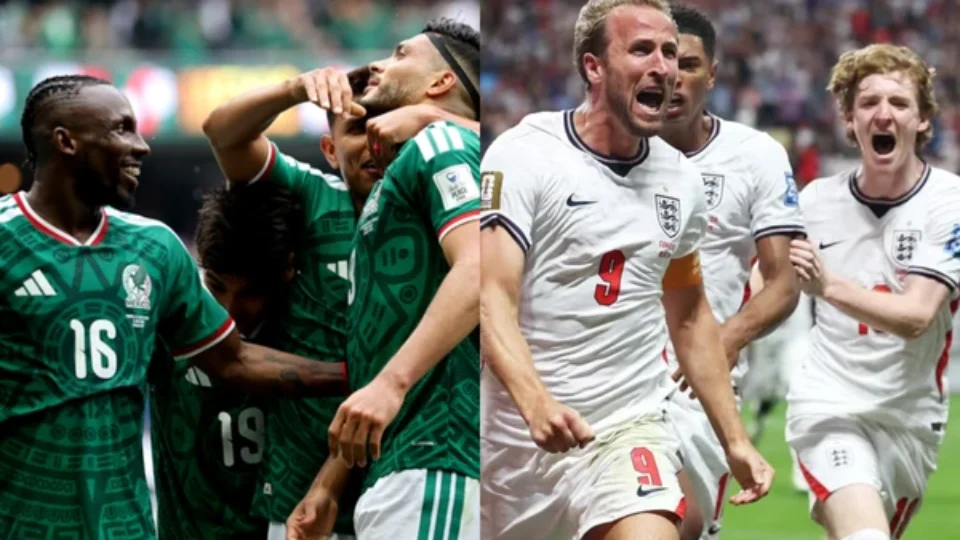 México e Inglaterra duelam por vaga no Mundial no Azteca