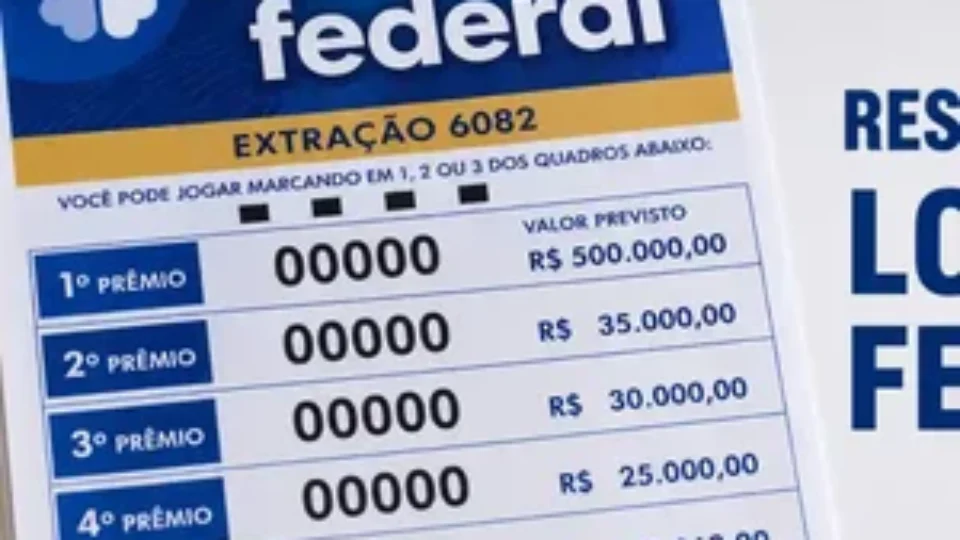 Resultado da Loteria Federal 6086 acaba sem prêmios nem vendas