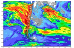 Rio atmosférico gigante avança sobre a América do Sul e coloca Chile em alerta para chuva extrema, ventos e neve