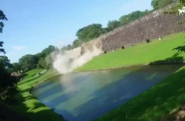 Muralhas do Kumamoto desabam no Japão após terremoto