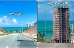 Prédio de luxo bloqueia vista do mar em Maceió e gera revolta nas redes; veja o vídeo.
