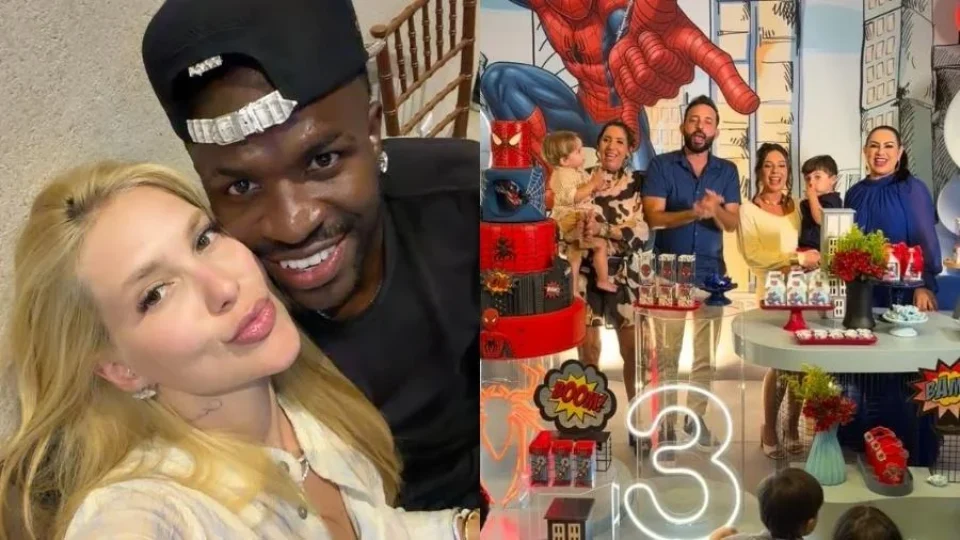 Virginia Fonseca leva Vinícius Jr. à festa do sobrinho em Goiás