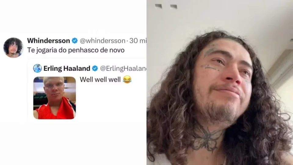 Whindersson vira alvo de críticas após piada com Haaland resgatar música sobre fim do casamento com Luísa Sonza