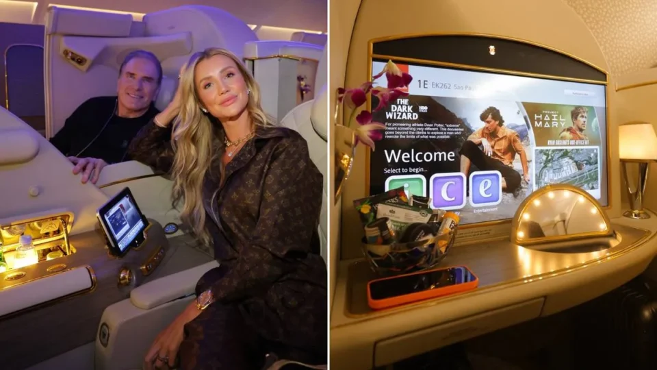 Ana Paula Siebert Justus revela luxo raro em voo para China