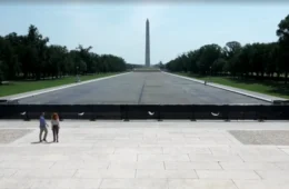 Obra malfeita danifica espelho d’água do Memorial Lincoln hoje