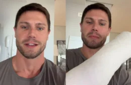 Jonas Sulzbach fratura o rádio durante viagem de esqui na Argentina e mostra dificuldades da recuperação
