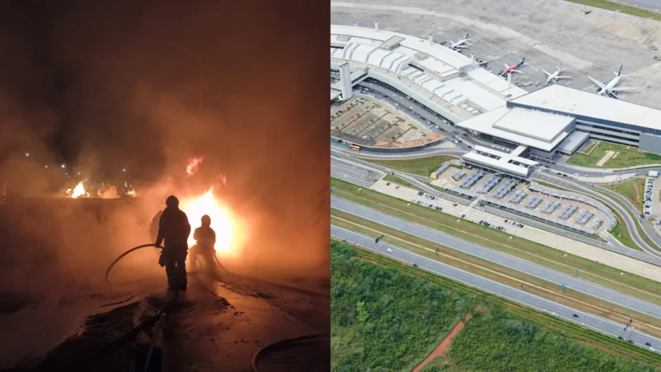 MG-010 é interditada após carreta com combustível pegar fogo; veja como chegar ao Aeroporto de Confins